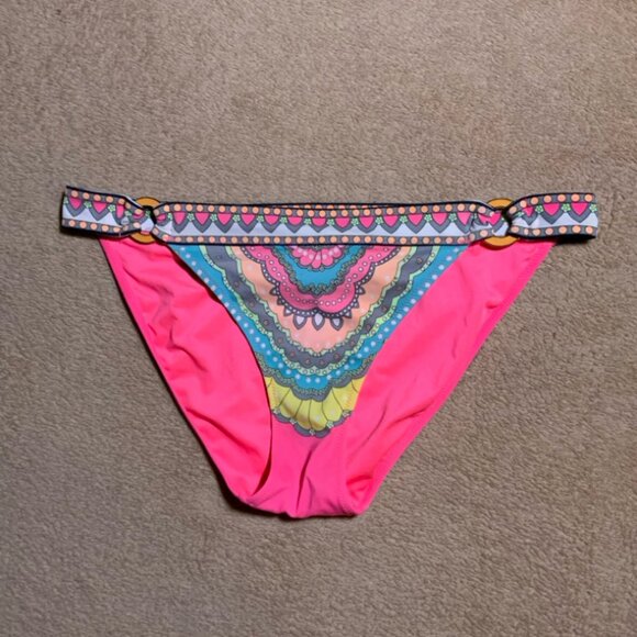 Victoria's Secret Med Neon Multicolor‎ Tribal BOHO Rings Bikini Swim Bottoms (I) - Picture 1 of 5